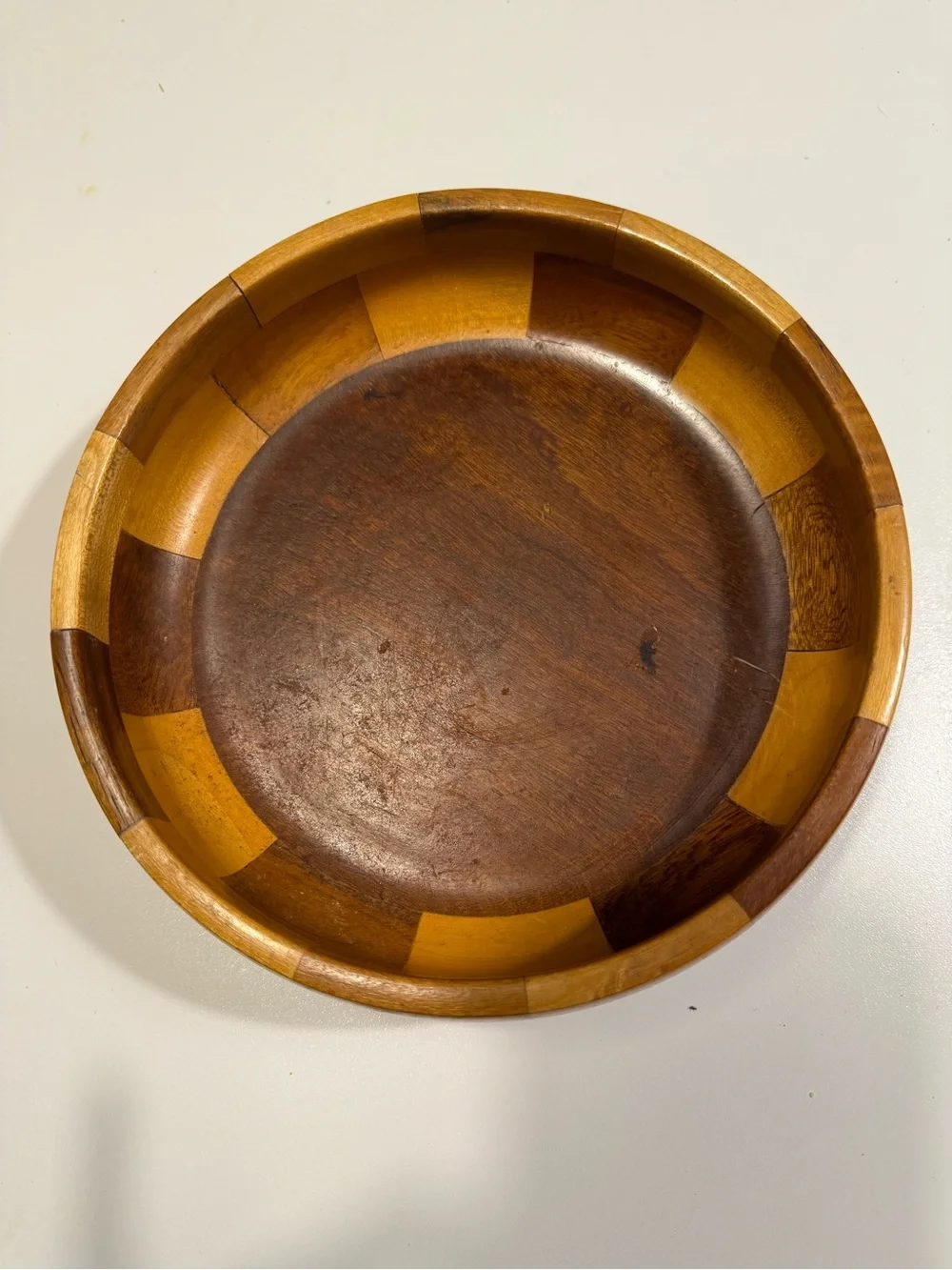 Vintage Cambridge Ware Newnham Wooden Fruit Bowl Made in England MC